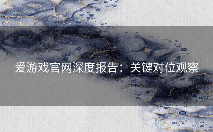 爱游戏官网深度报告：关键对位观察