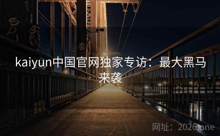 kaiyun中国官网独家专访:最大黑马来袭